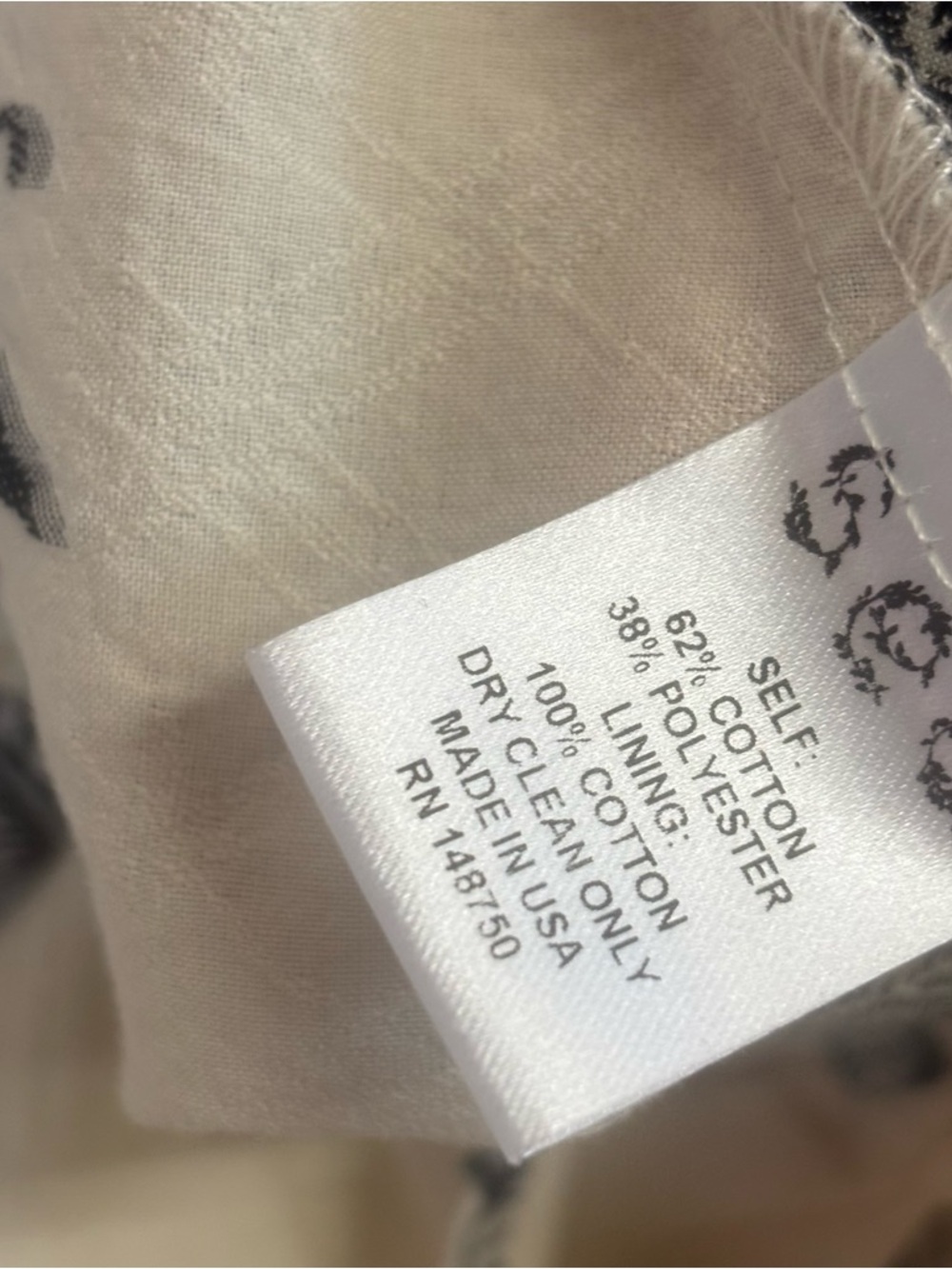 Sea New York Cream Floral Coupe Cinched Short Sleeve Blouse Top Size 4 - Picture 3 of 4